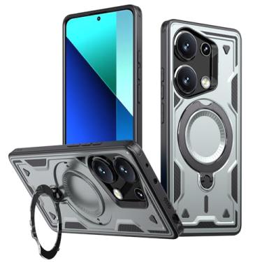 Imagem de SORAKA Capa para Xiaomi Poco M6 Pro 4G com suporte,compatível com MagSafe,Capa para Xiaomi Poco M6 Pro 4G com chapa de ferro Capa resistente que absorve choques Proteção contra quedas de nível militar