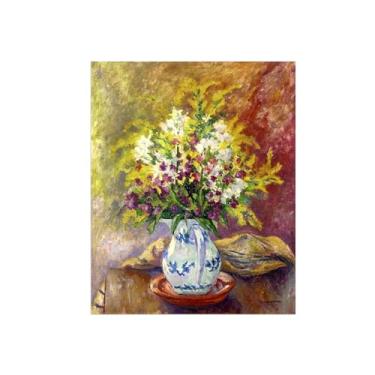 Imagem de Flores Pintura em tela Famosa Pintura Reprodução-Quadros para sala de estar-Mimosas-Pôster e impressões 50x60cm Sem Moldura