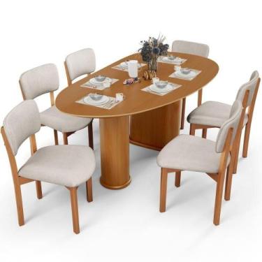 Imagem de Mesa Para Sala De Jantar Ourense Com 06 Cadeiras Sala De Jantar Dara L
