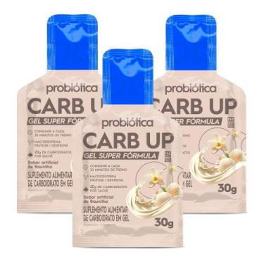 Imagem de Kit 3 Carb Up Probiótica Gel Super Fórmula Sabor Baunilha Sachê 30g