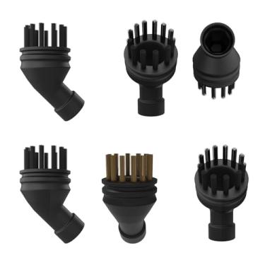 Imagem de Vykyntow Conjunto de 6 escovas a vapor de nylon e latão compatível com Flgocexs, MiKoSoRu EM-302, YSEAGA HY-308, Outspurge, Wellcows WHL-609, YUBOLAX limpadores a vapor