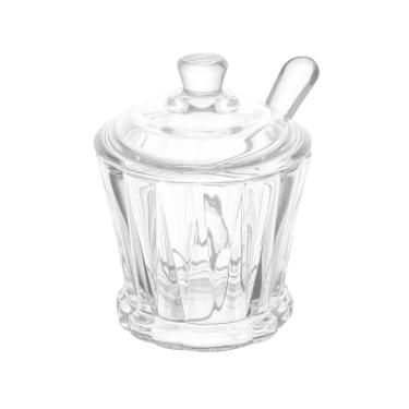 Imagem de Açucareiro De Cristal Com Tampa E Colher Radial
