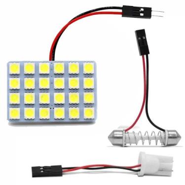 Imagem de Placa LED 24 SMD T10 Torpedo Teto Porta Malas Luva Super Bco - Automot
