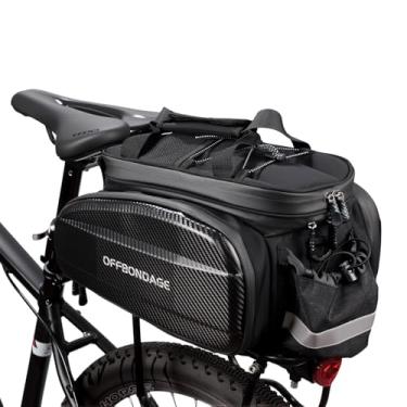 Imagem de OFFBONDAGE Bolsas de bicicleta para bicicletas, suporte traseiro, 20/32L, capa rígida, impermeável, bolsa para porta-malas para bicicleta Ebikes, cestas, capa de chuva e alça de ombro para viagens ao