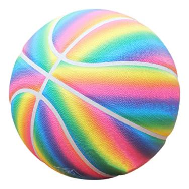 Imagem de Sporting Goods Bola de basquete adulto e adolescente, basquete profissional ao ar livre tamanho oficial 7 e tamanho 5, feito para uso interno e externo, bola de piscina, inclui bomba (colorida
