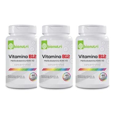 Imagem de Kit 3 Vitaminas B12 Metilcobalamina 60 Cápsulas 500mg - Genérica