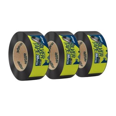 Imagem de Kit 3 Rolos Fita Silver Tape Multiuso 48mm x 50 Metros Forte - Altape