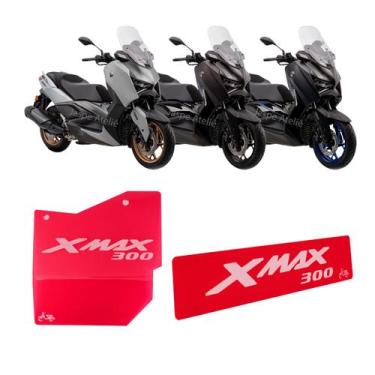 Imagem de Kit Protetor Motor E Divisória Pequena Acrílico Xmax 300 - Jaspe Ateli