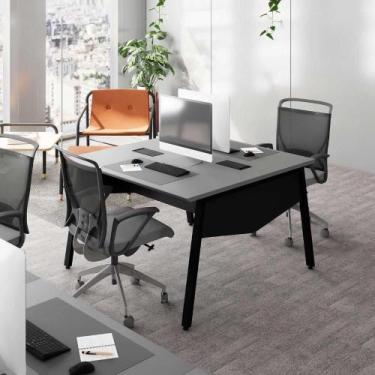 Imagem de Mesa de Escritório Plataforma 90cm c/ Caixa de Tomadas F5 - F5 Office 