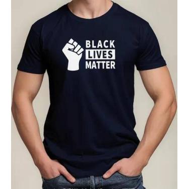 Imagem de Camiseta Camisa Adulto Masculina Feminina Algodão Consciência Negra Bl