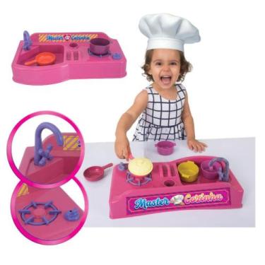 Imagem de Master Cozinha Chef Brinquedo Faz de Conta Menino Menina Panelinha Pan