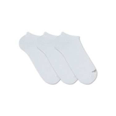 Imagem de Meia Mash Esportiva Invisível Branca Kit 3 Pares, UN