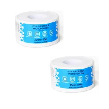 Imagem de Kit 2 Fita Microporosa Cirúrgica Hipoalérgic 25mm x 10m Ciex