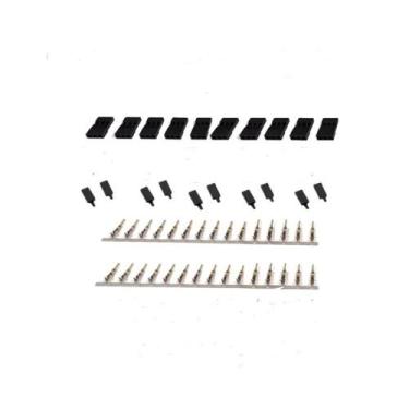 Imagem de Kit De Conectores Para Receptor Servo Jr Futaba 5 10 Pares Macho Fêmea
