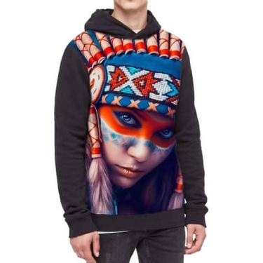 Imagem de Moletom Com Capuz India  Ref:566 - smoke, Preto, GG