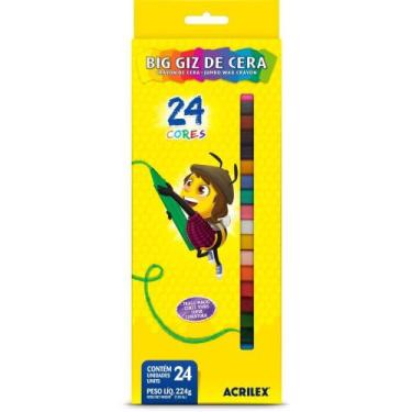 Imagem de Giz de Cera Jumbo 24 Cores BIG GIZ 224G CX.C/06 - Acrilex
