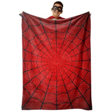 Imagem de Cobertor para crianças, 320 g/m², fofo, aconchegante, macio, quente, macio, leve, decorativo para meninos, meninas, mulheres, homens, bebês, cobertores para cama, sofá, cadeira, sofá (aranha, 127 x