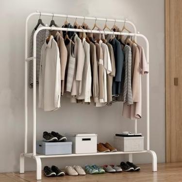 Imagem de Arara de Roupa Cabideiro Duplo com Sapateira Closet(Branco)