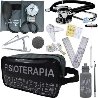 Imagem de Kit Necessaire Fisioterapia Goniometro Martelo Buck Fita Imc Pa Med, C