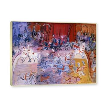 Imagem de NHLDZYH Moldura champanhe. Folhas impressionistas, (a grande tenda) de Raoul Dufy, reprodução de quadros, quadros de pinturas famosas, imagem murais quartos. 60x80cm
