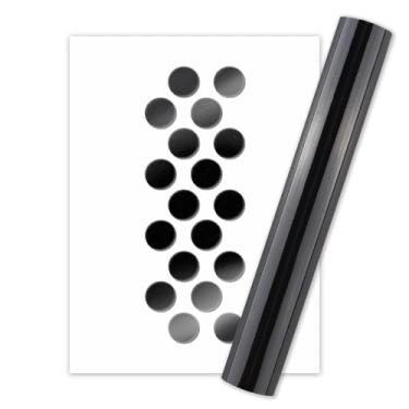 Imagem de Folha ativada por calor, rolo de folha quente ativado por calor, folhas de transferência de folha para uso em scrapbooking com canetas e adesivos/cola (preta)