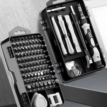 Imagem de Conjunto de chaves de fenda de precisão 115 em 1 com alça catraca, kit de ferramentas de reparo multifuncional para computador, telefone e uso doméstico