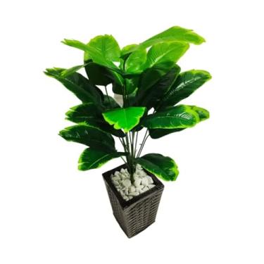 Imagem de Planta Artificial Decorativa 70cm – Árvore Verde com 18 Folhas, Realista para Decoração de Casa, Escritório e Eventos(Bananeira)