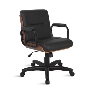 Imagem de Cadeira Eames para Escritório Linha Capa em Madeira Preto