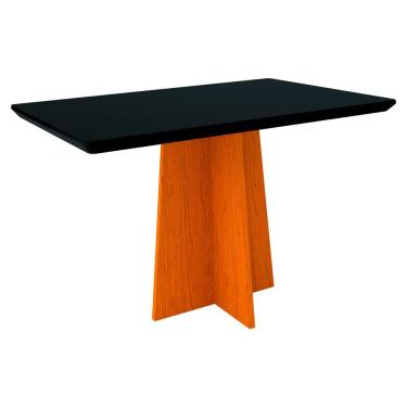 Imagem de Mesa De Jantar Ana 1,35m Para 4 Lugares Ypê Preto New Ceval