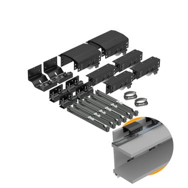 Imagem de Kit Sistema Para Porta de Correr Dominus Até 20 Kg Para 3 Portas Rometal
