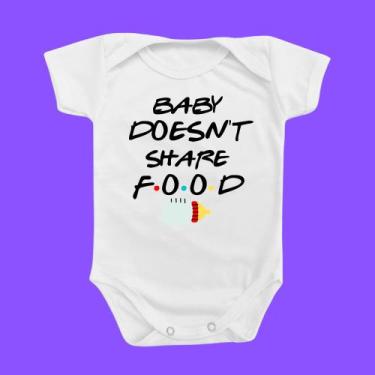 Imagem de Body de Bebê Roupinha Baby Doesn T Share Food Friends Divertido neutro