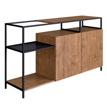 Imagem de Buffet Bar Dinâmico New Vermont E Preto 135 Cm - D'rossi