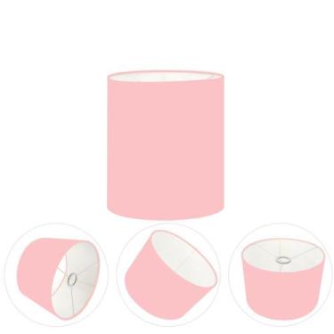 Imagem de Cúpula Abajur Cilíndrica Cp-8001 Ø13x15cm Rosa Bebê - Vivare