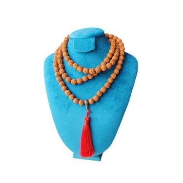 Imagem de Japamala 108 contas de semente de rudraksha 10mm e 8mm - japamala bras
