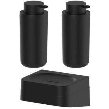 Imagem de Kit Acessório para Banheiro Lavabo Dispenser Sabonete Líquido Shampoo 