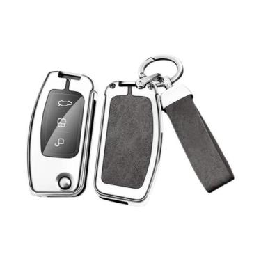 Imagem de Capa Protetora De Chave De Carro Em Couro E Metal Para Fiesta Focus Ec