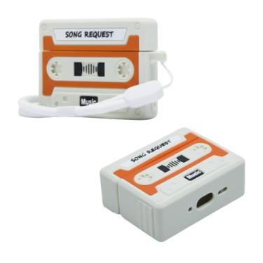 Imagem de Capa Protetora Nerdcase Compatível com AirPods Pro 3, Fita Cassete Retrô