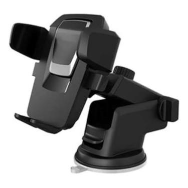 Imagem de Suporte Veicular Celular GPS Universal Smartphone Ventosa Gruda Painel Carro Trava Automática Anti Queda