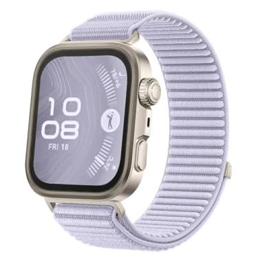 Imagem de HAOZHI Pulseira Compatível para Huawei Watch Fit 4 3 4 Pro,Bracelete Correia Cinta Alça de substituição de Nylon para Huawei Watch Fit 3,4,4 Pro (Roxo)