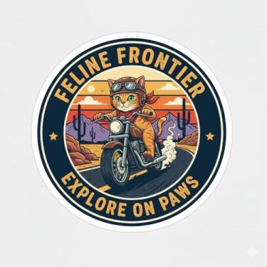 Imagem de Adesivo Decorativo para Carro e Moto, Modelo Gatinho (Adesivo89)