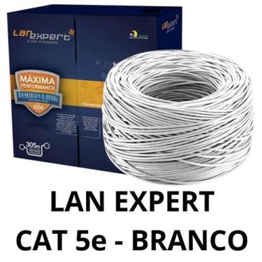 Imagem de Cabo Rede Cat5e Lan Expert UTP Branco 100% Cobre 305m UV
