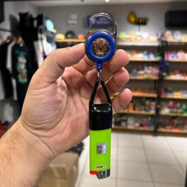 Imagem de Chaveiro Anti-Furto Isqueiro BIC com Clip Metálico, Cores Sortidas Amarelo, Branco, Vermelho e Azul