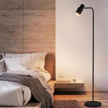 Imagem de Luminária de chão contemporânea de luxo, com design moderno e artístico, ideal para sala de estar, quarto, escritório, casa de campo, hotel ou residências. Possui LED, design retrô e criativ