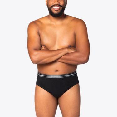 Imagem de Cueca Lupo Slip Algodão C. Elastano Plus Size 00554, Preto, XXXG