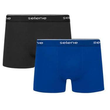 Imagem de Kit 2 Cuecas Masculina Boxer Algodão - SELENE, Azul, G
