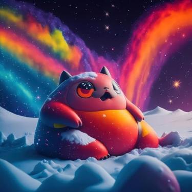 Imagem de Adesivo de Parede Infantil Estilo Anime Monstros Fofinhos Galáxia Fácil de Aplicar 30x30cm