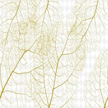 Imagem de Quadro Decorativo Leaf Vein Network Texture com Ramos - Arte Moderna para Parede de Sala e Escritório 50x50cm