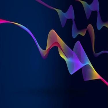 Imagem de Quadro Decorativo Blue Minimal Wavy Lines Abstract Futuristic Tech Modern Arte Contemporânea 30x30cm