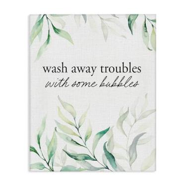 Imagem de Stupell Industries Arte de parede em tela Zen Wash Away Troubles, design por Lettered and Lined, 76 x 61 cm
