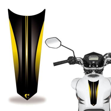 Imagem de Adesivo Faixa Gravata Tanque Moto Listra Amarelo